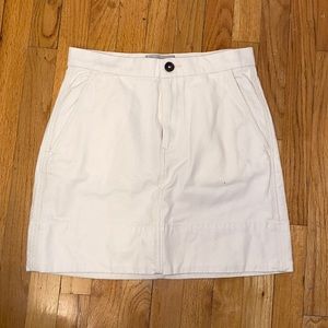 NWT Everlane off white denim mini skirt
